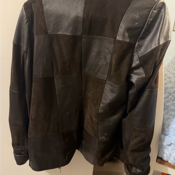 Gucci Vintage Lambskin & Suede block checked designer jacket - Picture 11 of 15